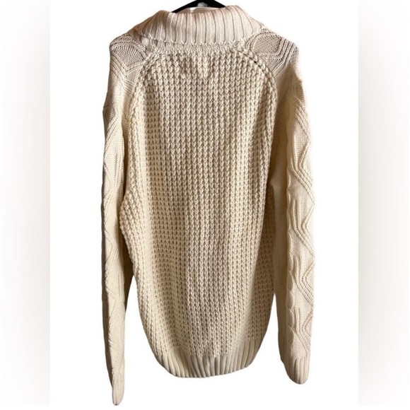 Weatherproof Vintage Cream Cable Knit Sweater Men's XL NWT - Picture 6 of 12